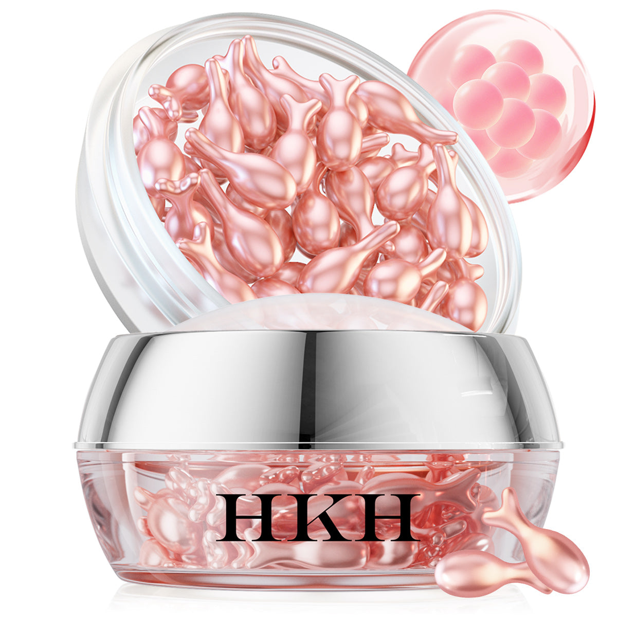 HKH Retinol Serum Capsules for Face: Anti-aging Wrinkle Skincare Serum with Vitamin A & E Collagen for Women - Moisturising Smoothing Fine Lines & Firming Skin - Travel Friendly (38 Capsules)